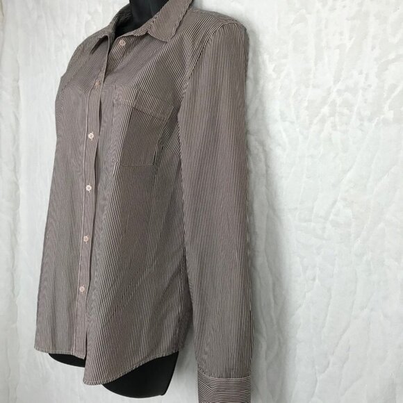Nwot Sunday Best Striped Button Shirt Size L - Picture 4 of 8